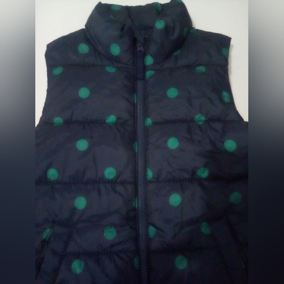 Old Navy Kid's Dolka Pot Puffer Vest Jacket Blue & Green Size M(8) - Picture 4 of 8
